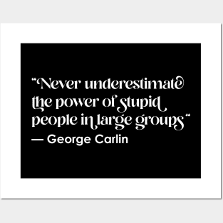 George Carlin Quote Posters and Art